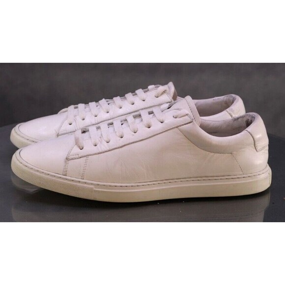 Oliver Cabell Low 1 Women's Sneakers Shoes Size 8 Italian Calfskin Leather White - Picture 2 of 13